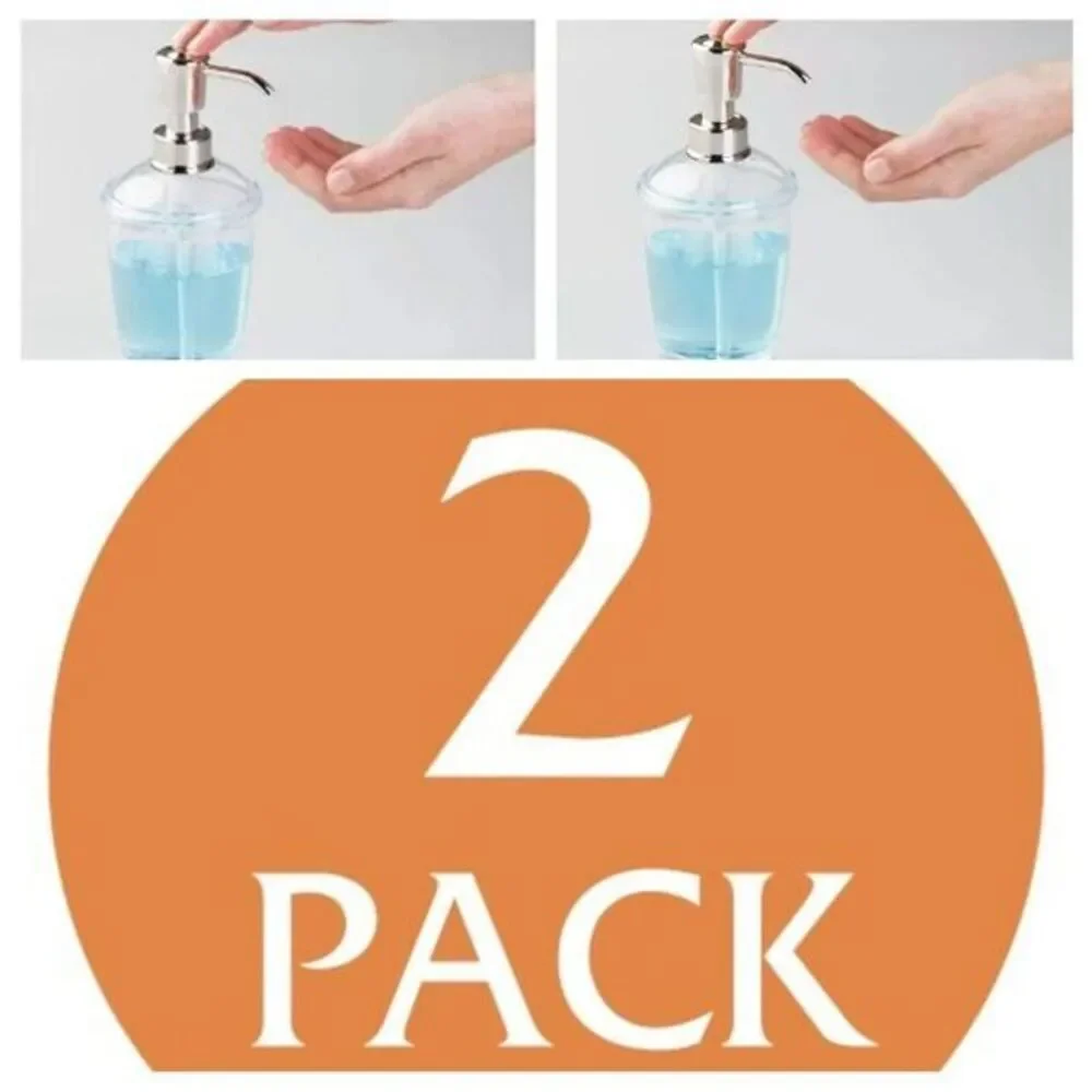 iDesign Soap Dispenser 12 Oz – Clear and Chrome Plastic‎